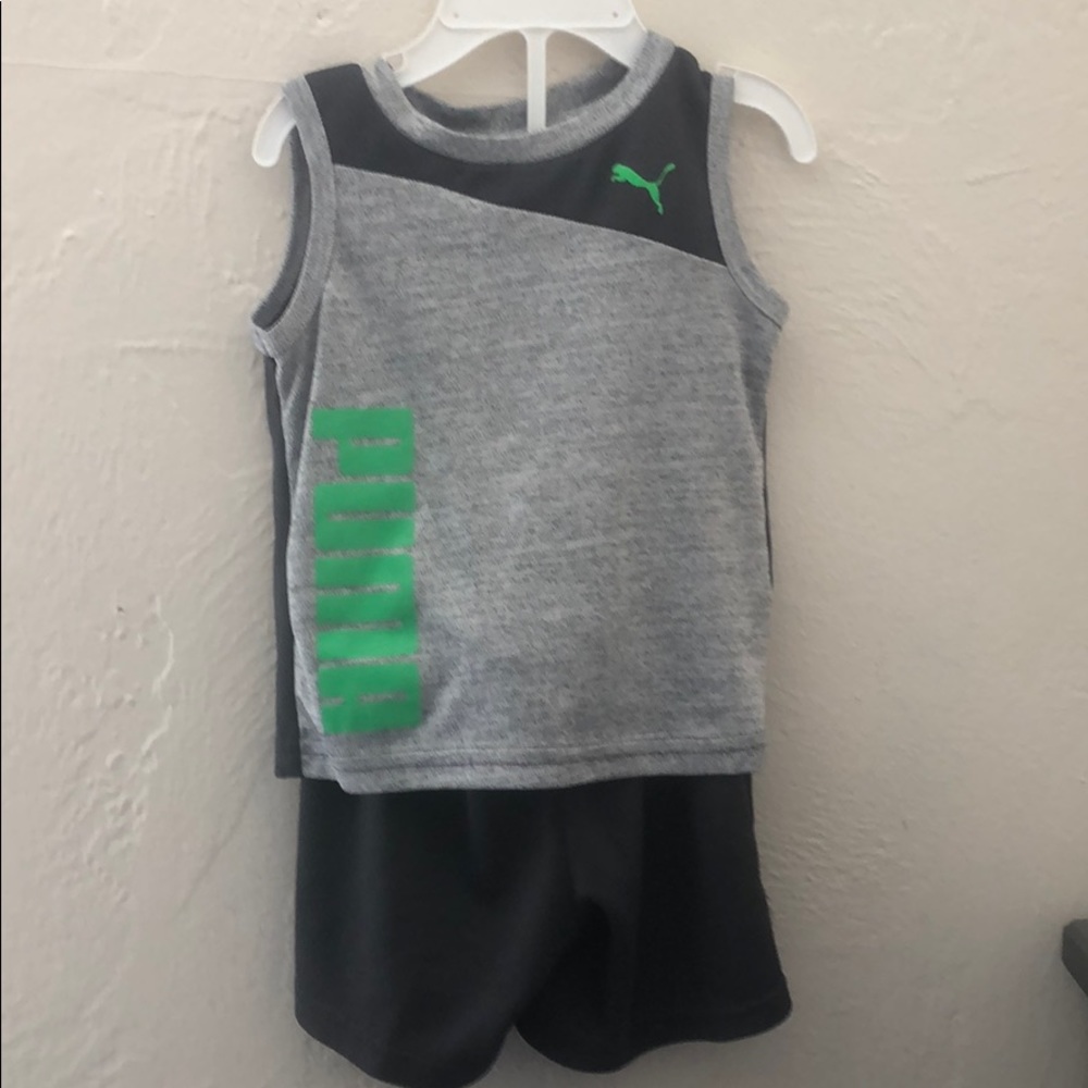 12 month Puma tank top with matching shorts